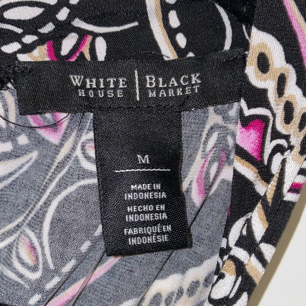 White House Black Market Printer Halter Tunic Top - Picture 10 of 11
